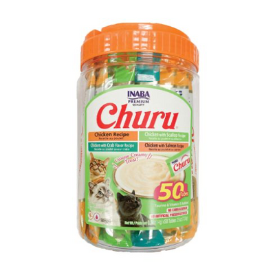 INABA Cat CHURU 50 ct Chicken & Seafood Variety Jar