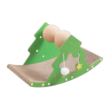 APPROVED HERO | Christmas Tree Cat Scratcher Mat with Sisal Balls | Pure white exact cutout 2026-09-10 [Gallery: Hero]