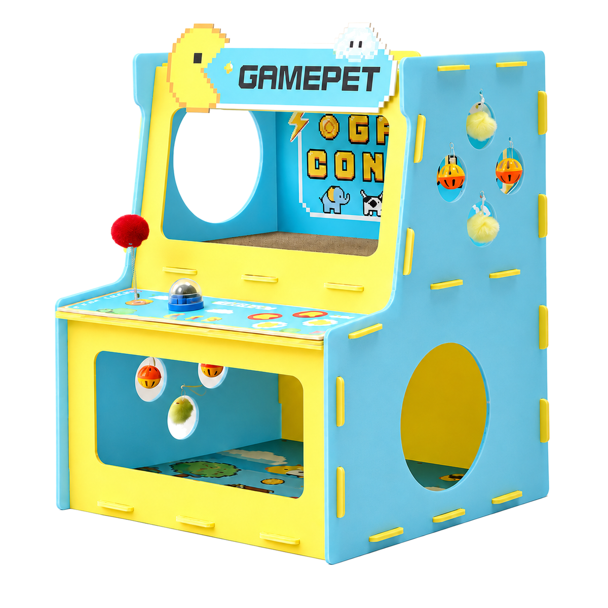 REVISED | Retro Pixel Arcade Cat Scratcher Station | Pure white background 2026-09-10 [Gallery: Comparison]