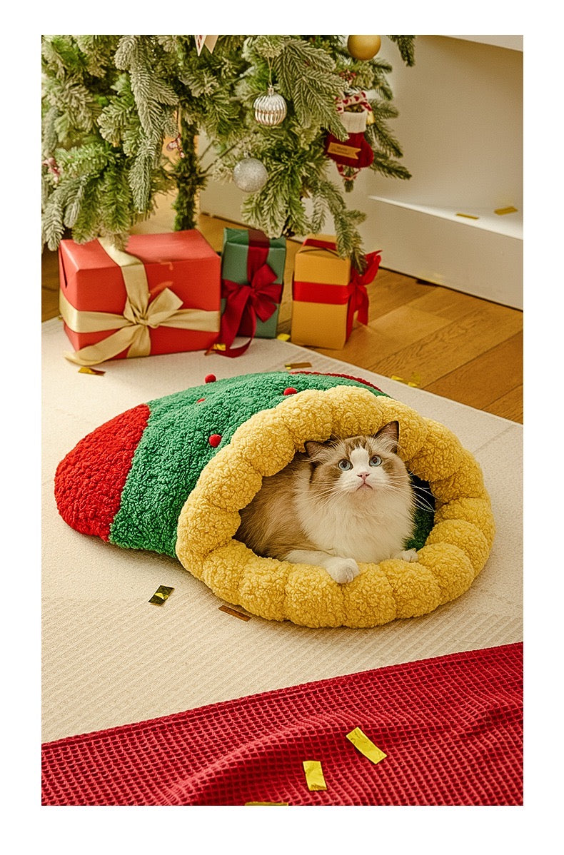 Christmas Pet Nest, Warm Winter Bed for Pets