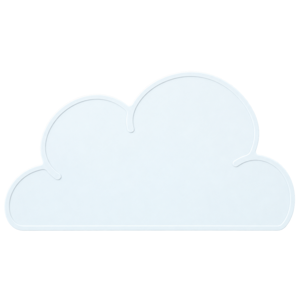 White silicone cloud pet bowl mat transparent source image