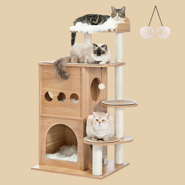 PAWZ Road 45.4" Wooden Luxury Cloudy Cat Tree product image 1