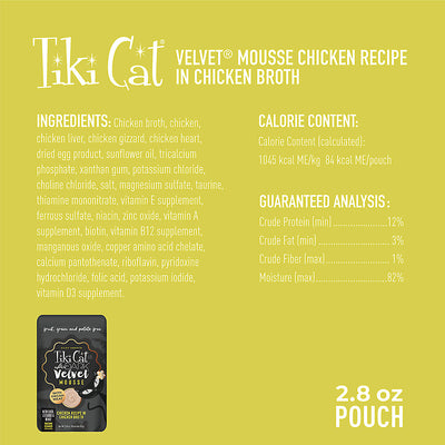 Tiki Cat® After Dark™ Velvet Mousse Chicken Recipe Wet Cat Food