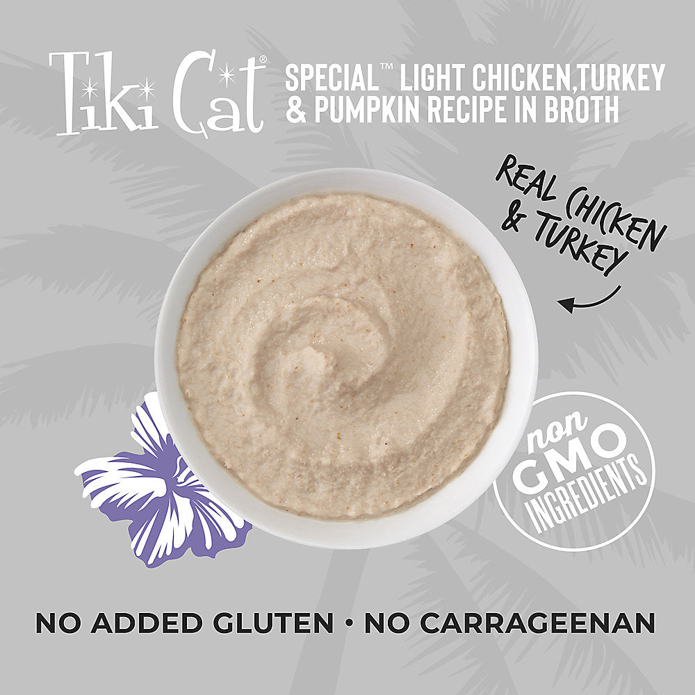 Tiki Cat® Special™ LIGHT: Chicken, Turkey & Pumpkin Recipe in Broth