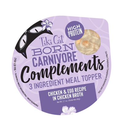 Tiki Cat® Born Carnivore® Complements Chicken & Egg Cat Meal Toppers