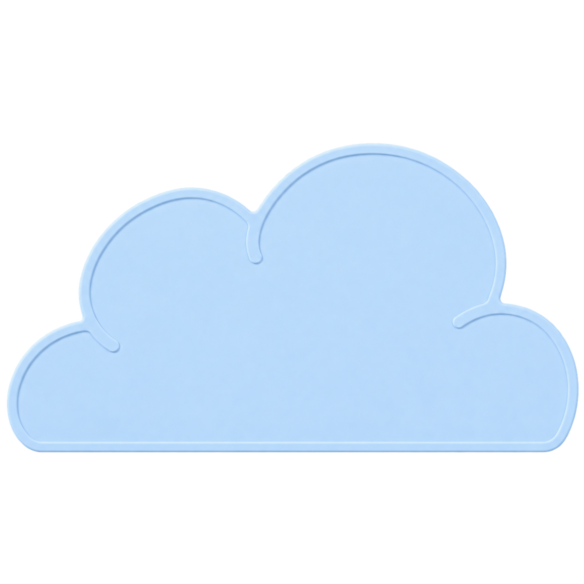 Blue cloud silicone pet bowl mat transparent source image
