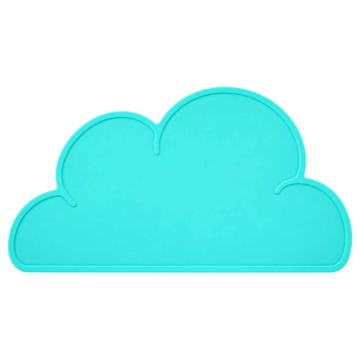 Light blue silicone cloud pet bowl mat transparent source image