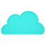 Light blue silicone cloud pet bowl mat transparent source image