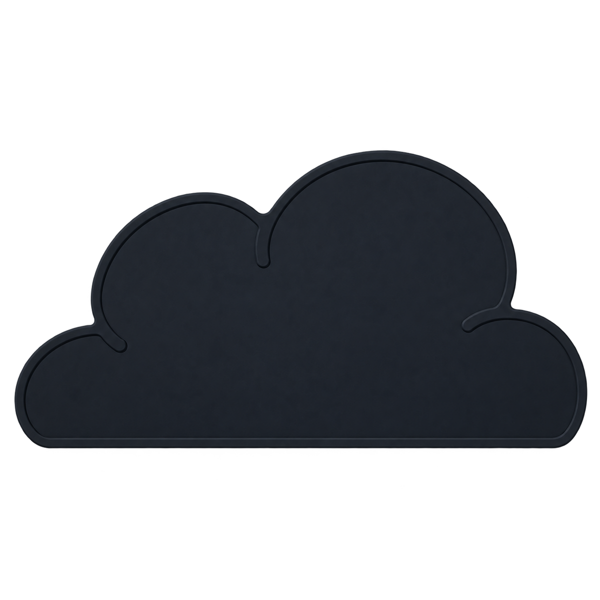 Black silicone cloud pet bowl mat transparent source image