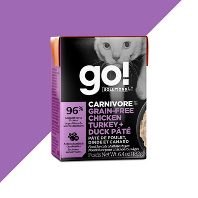 Go！CARNIVORE  GRAIN-FREE CHICKEN, TURKEY + DUCK PÂTÉ CAT FOOD