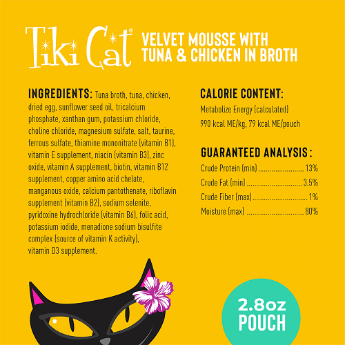 Tiki Cat® Velvet Mousse™ Tuna & Chicken Wet Cat Food