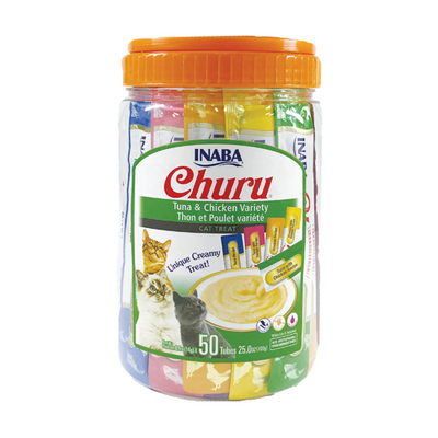 INABA Cat CHURU 50 ct Tuna and Chicken Variety Jar