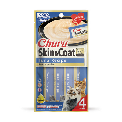 INABA Cat CHURU SKIN & COAT Tuna Recipe