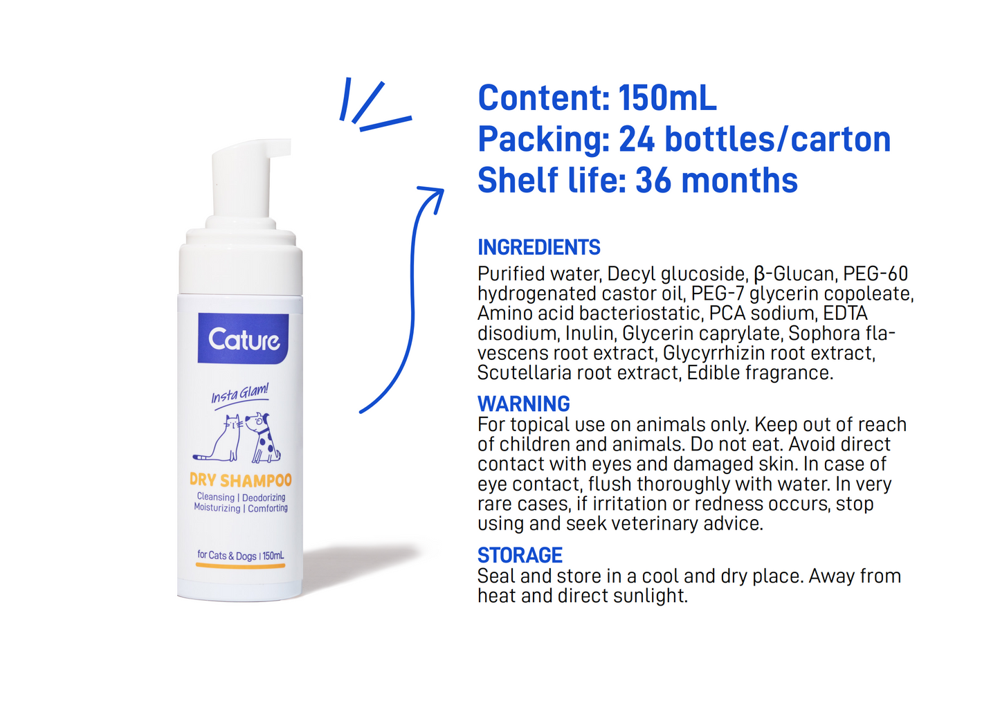 CATURE - Purelab Pet Dry Wash Shampoo 150ml