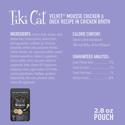 Tiki Cat® After Dark™ Velvet Mousse Chicken & Duck Recipe Wet Cat Food