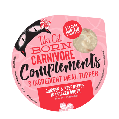 Tiki Cat® Born Carnivore® Complements Chicken & Beef Cat Meal Toppers