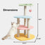 VETRESKA Cat Tree Cat Tower 38.6'' for Indoor Cats with Sisal Covered Scratching Posts and Sweetheart Shape Platform, Multi-Level Cat Tower Activity Center Furniture for Kittens Cats and Pets