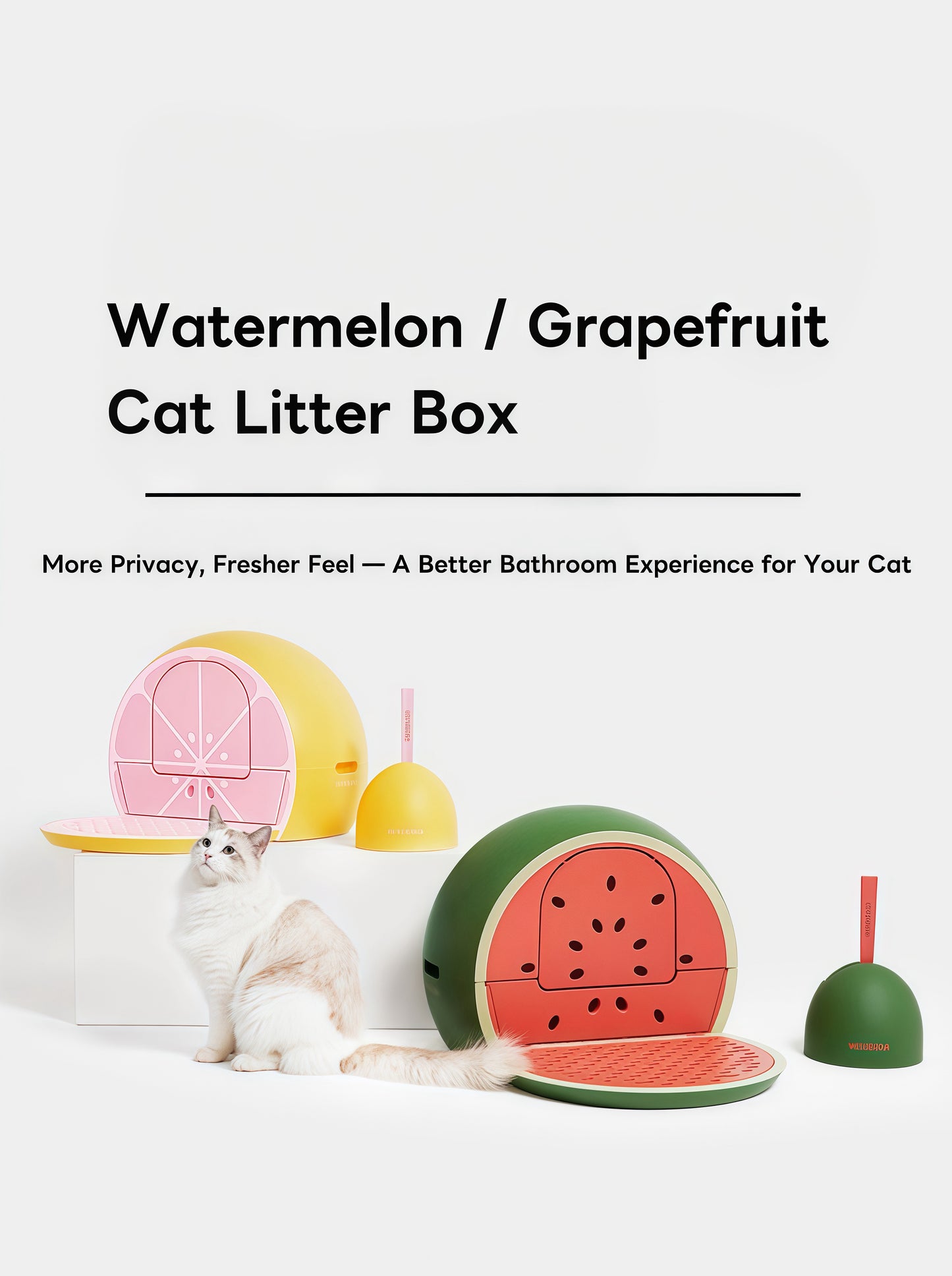 Vetreska Fruity Kitty Kove Litterbox-Watermelon / Grapefruit