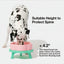 VETRESKA Ceramic Raised Pet Bowl Elevated Pet Food Water Bowl Stand Pink Pet Feeding Dish