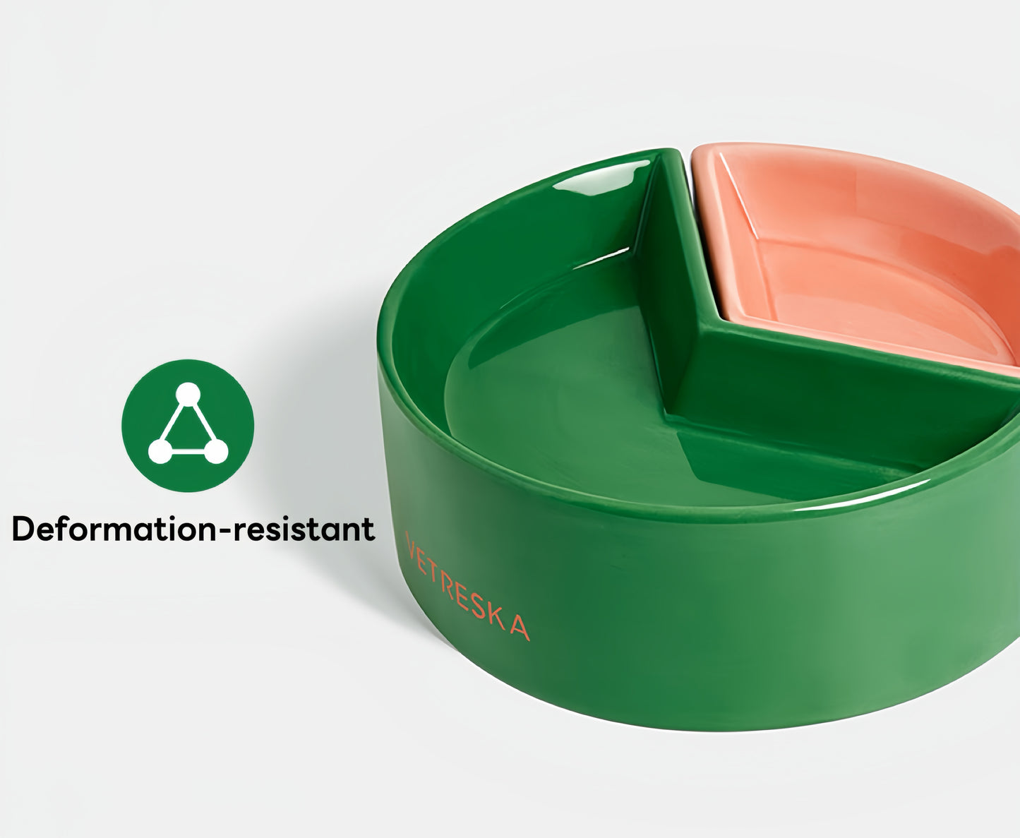 VETRESKA Like A Watermelon / Grapefruit Ceramic Bowl For Cats & Dogs