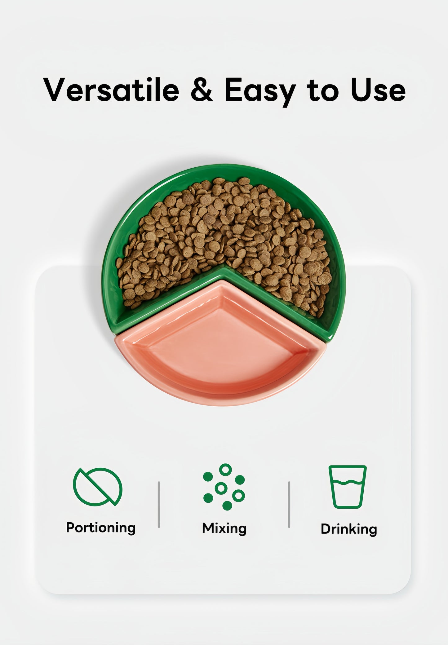 VETRESKA Like A Watermelon / Grapefruit Ceramic Bowl For Cats & Dogs