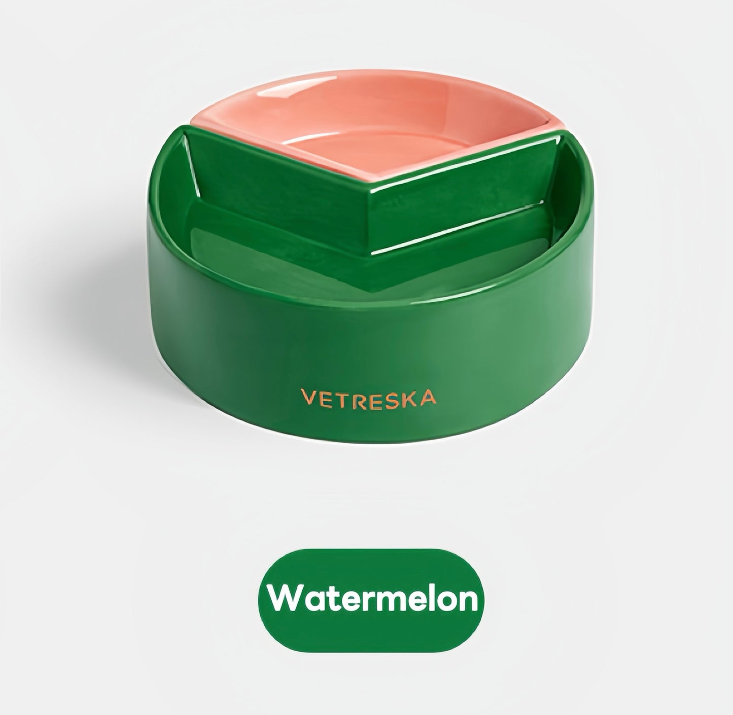 VETRESKA Like A Watermelon / Grapefruit Ceramic Bowl For Cats & Dogs