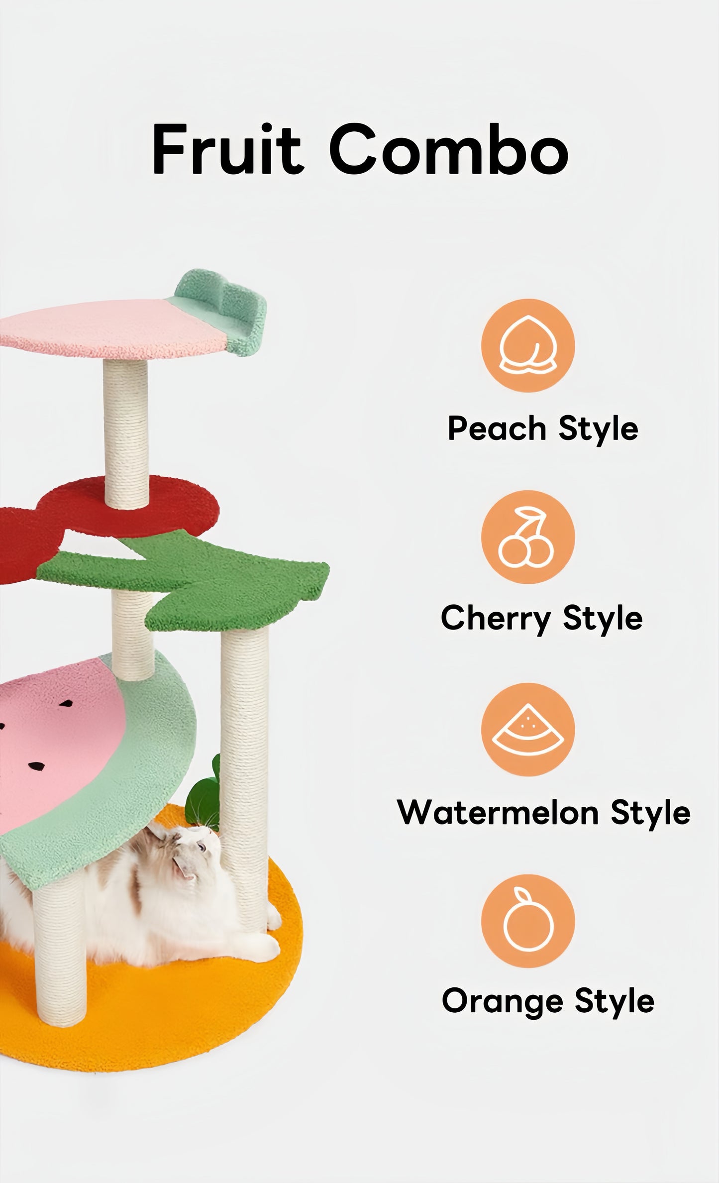 VETRESKA Cat Tree Cat Tower Sisal Scratching Posts Multi-Level Platform Activity Furniture 41.3''