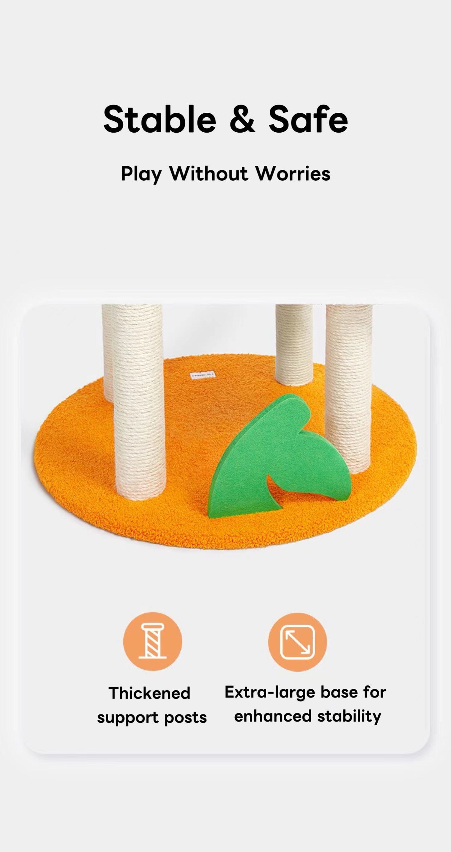 VETRESKA Cat Tree Cat Tower Sisal Scratching Posts Multi-Level Platform Activity Furniture 41.3''