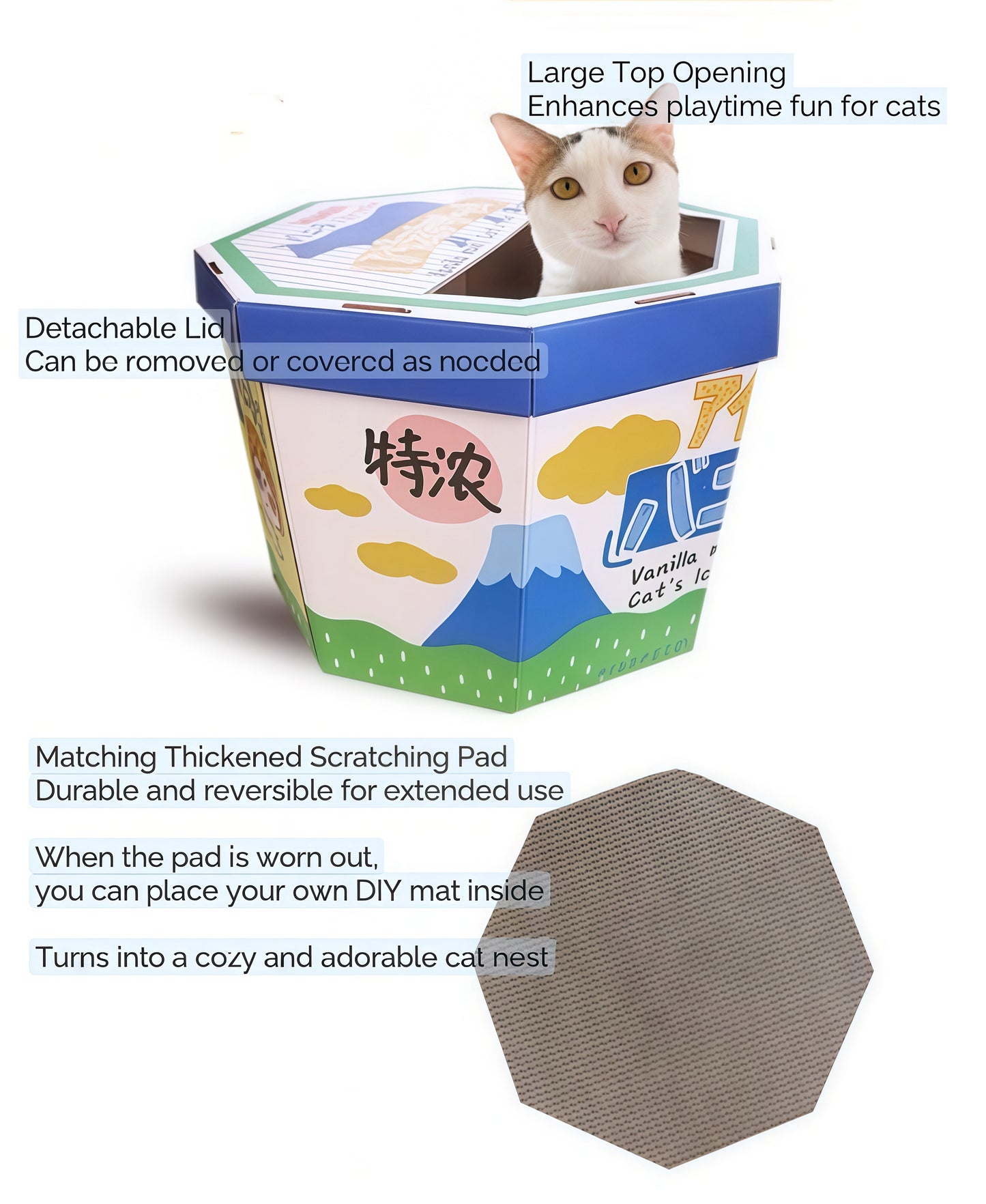 Misspet® Ice-cream Box Cat Scratcher