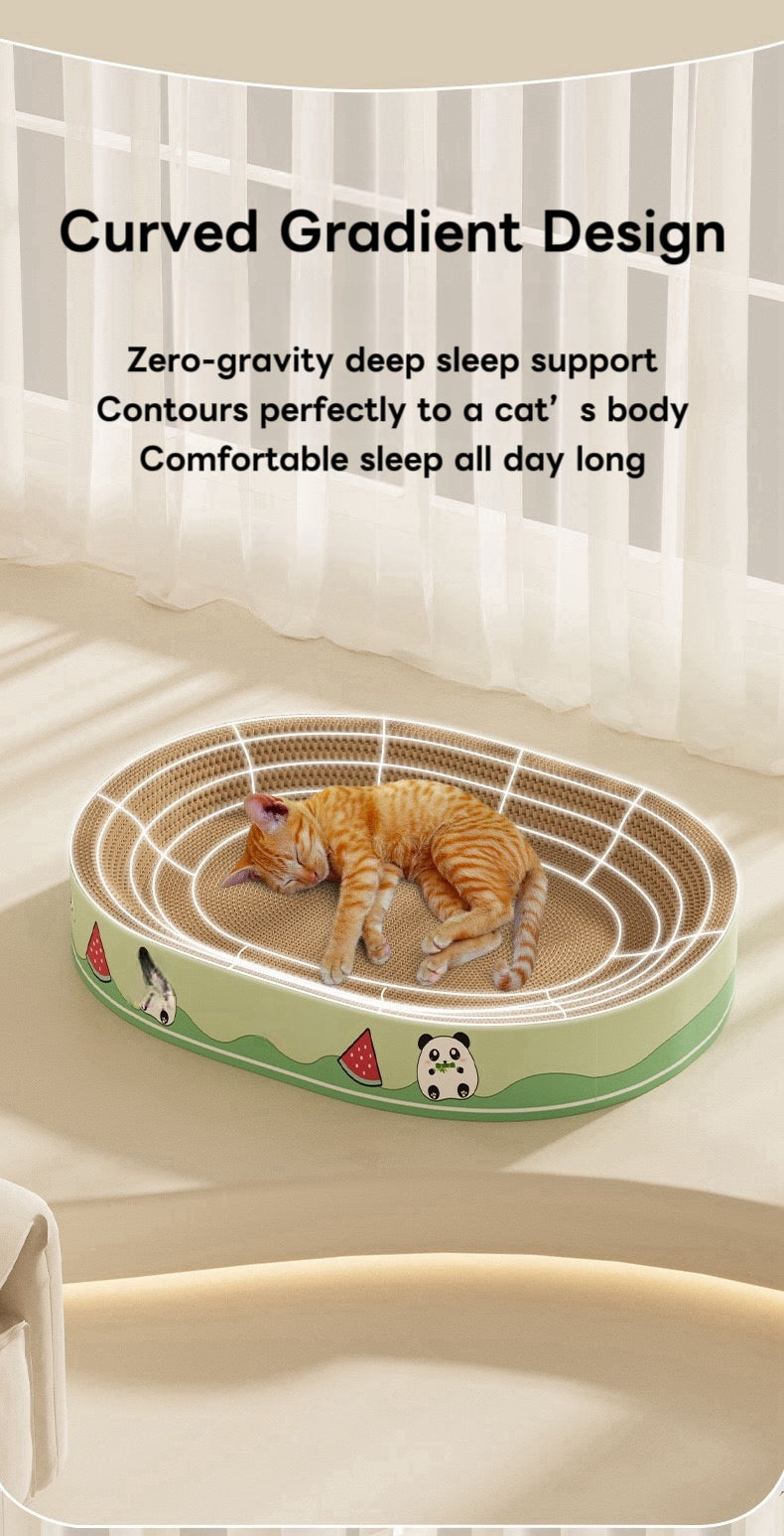 Oval Shape Cat Scratching Cardboard - Cat Scratch Pad Corrugated Lounge | Cardboard Bowl Nest Cat Scratcher | Cat Pad Board Scratcher | Cat Scratcher