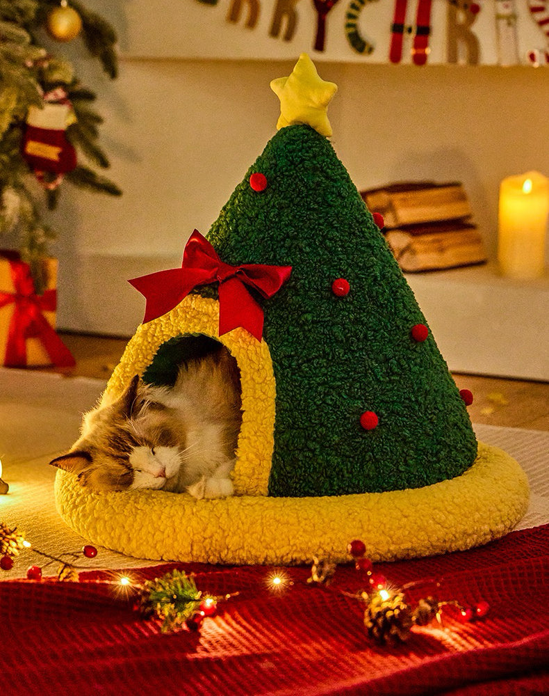 Christmas Pet Nest, Warm Winter Bed for Pets