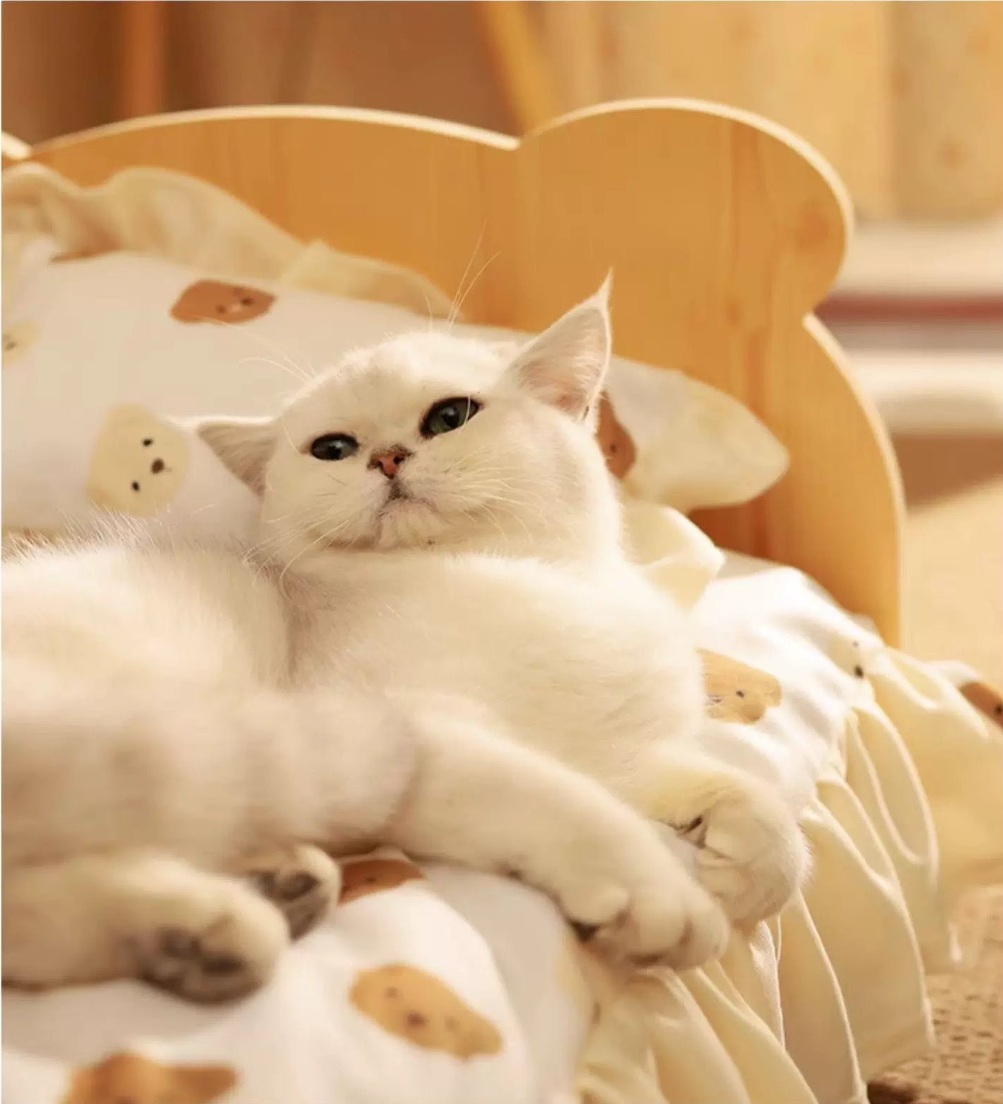 Customized Wooden Pet Bed Personalized Sleeping Habitat for Cat Dog or Rabbit