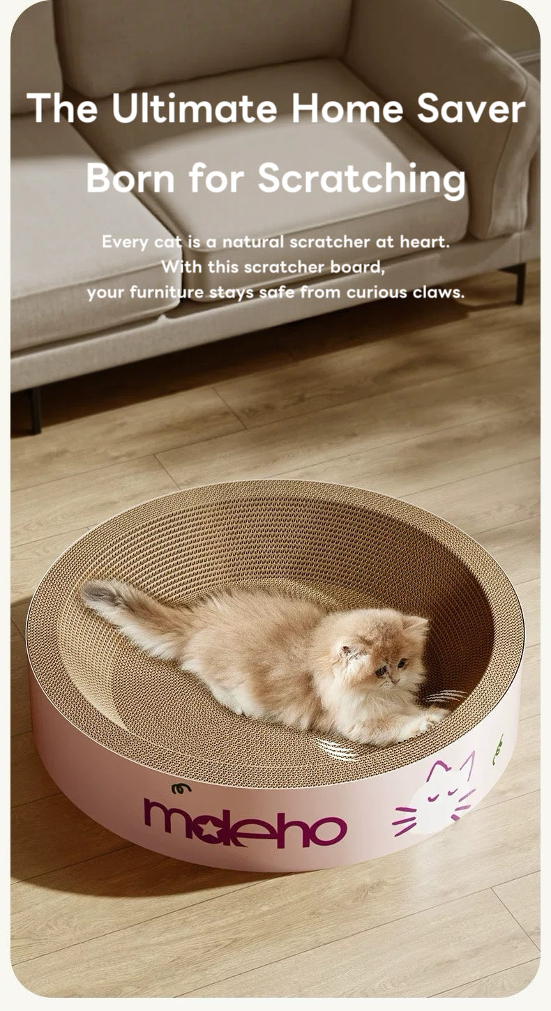 Roundl Shape Cat Scratching Cardboard - Cat Scratch Pad Corrugated Lounge | Cardboard Bowl Nest Cat Scratcher | Cat Pad Board Scratcher | Cat Scratcher