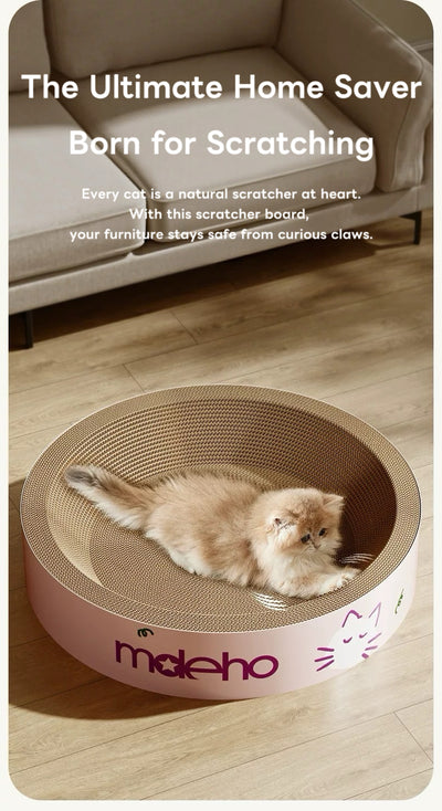 Roundl Shape Cat Scratching Cardboard - Cat Scratch Pad Corrugated Lounge | Cardboard Bowl Nest Cat Scratcher | Cat Pad Board Scratcher | Cat Scratcher