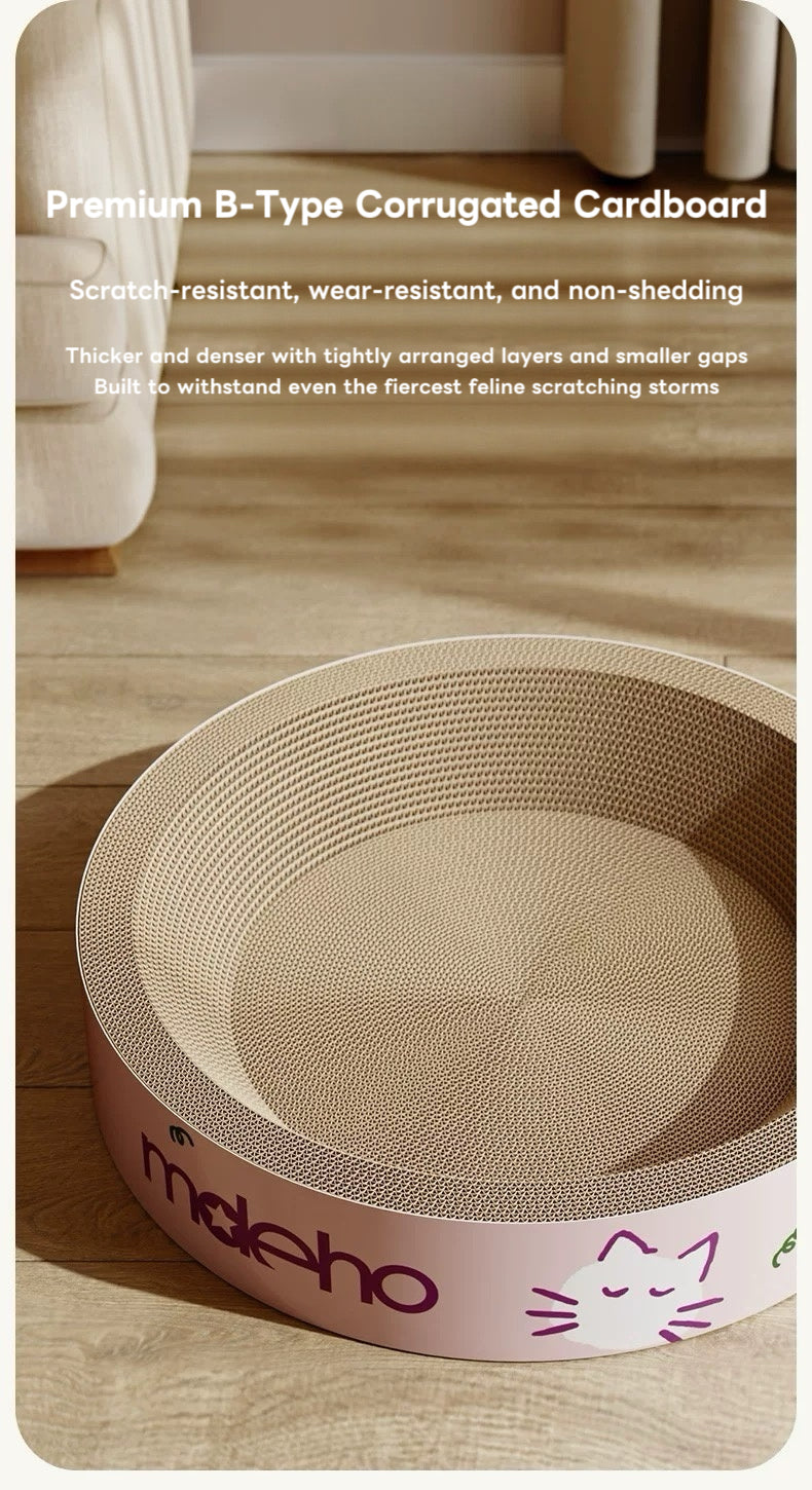 Roundl Shape Cat Scratching Cardboard - Cat Scratch Pad Corrugated Lounge | Cardboard Bowl Nest Cat Scratcher | Cat Pad Board Scratcher | Cat Scratcher