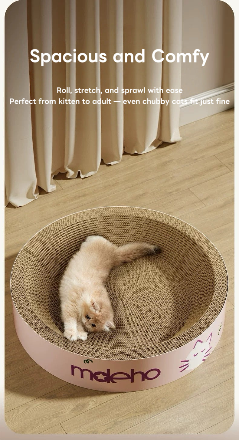Roundl Shape Cat Scratching Cardboard - Cat Scratch Pad Corrugated Lounge | Cardboard Bowl Nest Cat Scratcher | Cat Pad Board Scratcher | Cat Scratcher