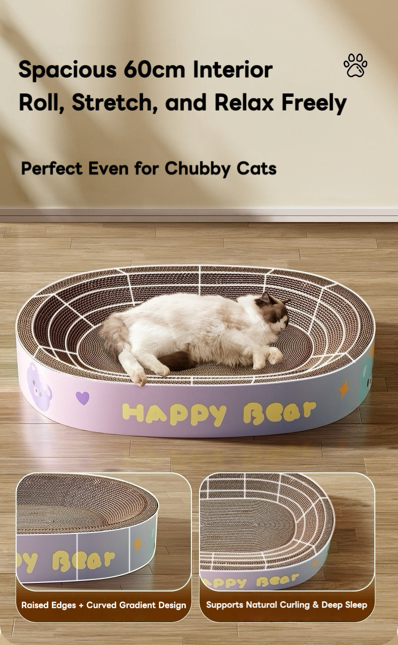 Gradient Color Oval Shape Cat Scratching Cardboard - Cat Scratch Pad Corrugated Lounge | Cardboard Bowl Nest Cat Scratcher | Cat Pad Board Scratcher | Cat Scratcher