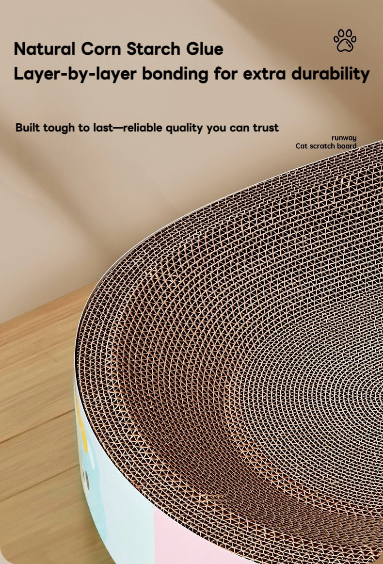 Gradient Color Oval Shape Cat Scratching Cardboard - Cat Scratch Pad Corrugated Lounge | Cardboard Bowl Nest Cat Scratcher | Cat Pad Board Scratcher | Cat Scratcher