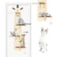 4-Levels Door Hanging Cat Climber Tree,Vertical Cat Tower for Door Mounted Cat Tree, Easily Hangs on Any Door for Endless Feline Fun (59" Hx14”W)