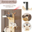 4-Levels Door Hanging Cat Climber Tree,Vertical Cat Tower for Door Mounted Cat Tree, Easily Hangs on Any Door for Endless Feline Fun (59" Hx14”W)
