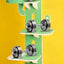 Cactus-Shaped Multi-Level Wooden Hanging Cat Tree