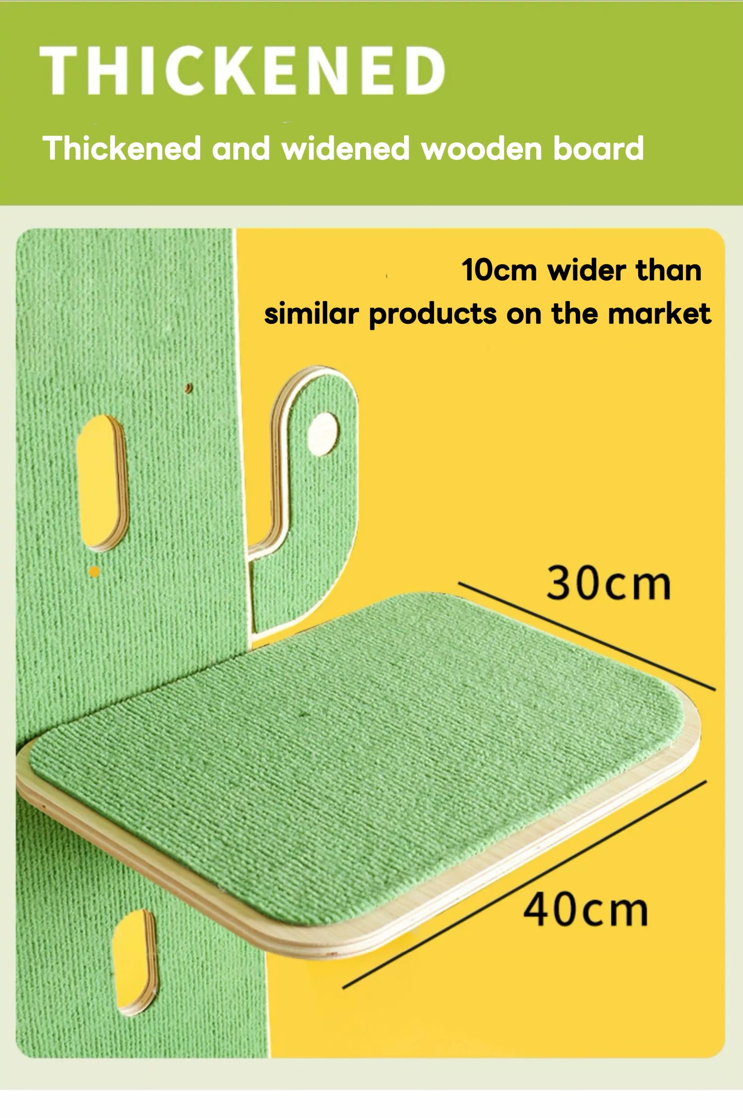 Cactus-Shaped Multi-Level Wooden Hanging Cat Tree