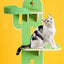 Cactus-Shaped Multi-Level Wooden Hanging Cat Tree