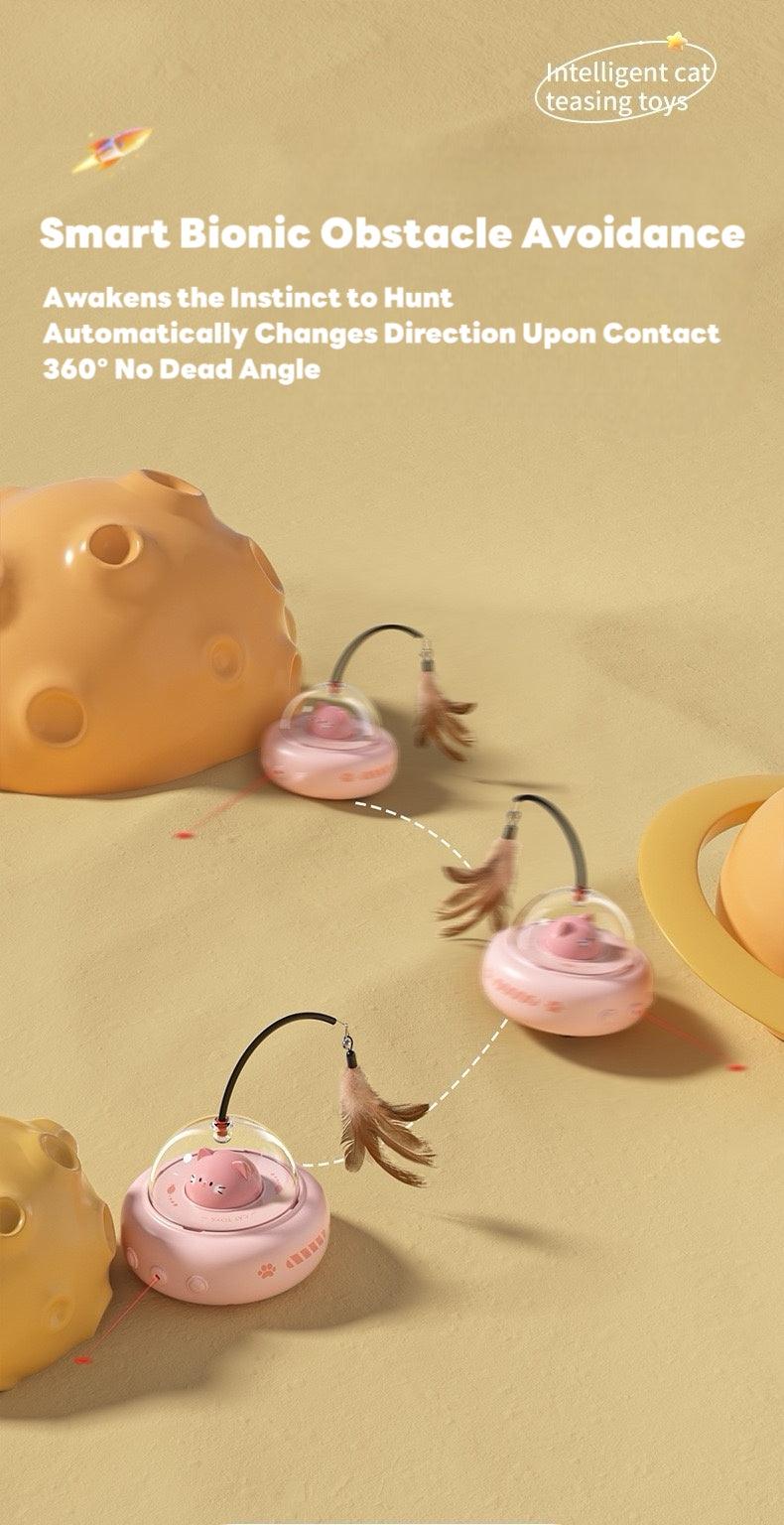 Automatic Rotating Cat Toy ABS Electronic Component Annoying Relief Intelligent Random Move to Chase