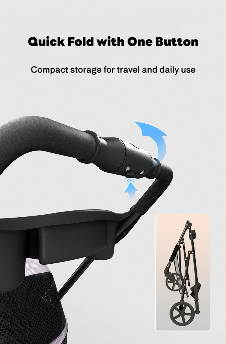 Four Seasons Cat Stroller Foldable Pet Travel Carrier