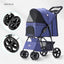 Pet Strollers Pet Jogging Sports Strolling Cart with Comfort Rubber Wheels Zipper-Less Entry 1-Hand Quick Fold for Small Medium Dogs Cats and Pets