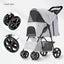 Pet Strollers Pet Jogging Sports Strolling Cart with Comfort Rubber Wheels Zipper-Less Entry 1-Hand Quick Fold for Small Medium Dogs Cats and Pets