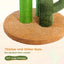 PAWZ Road Cat Scratching Post Cactus Cat Scratcher Featuring with 3 Scratching Posts and Dangling Ball