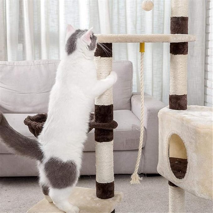 Pawz Road Cat Apartments Cat Nest Cat Tree One Cat Villa Grab Column Cat Climbing Frame Sisal Jumping Platform Cat Climbing Frame Cat Tree Tower