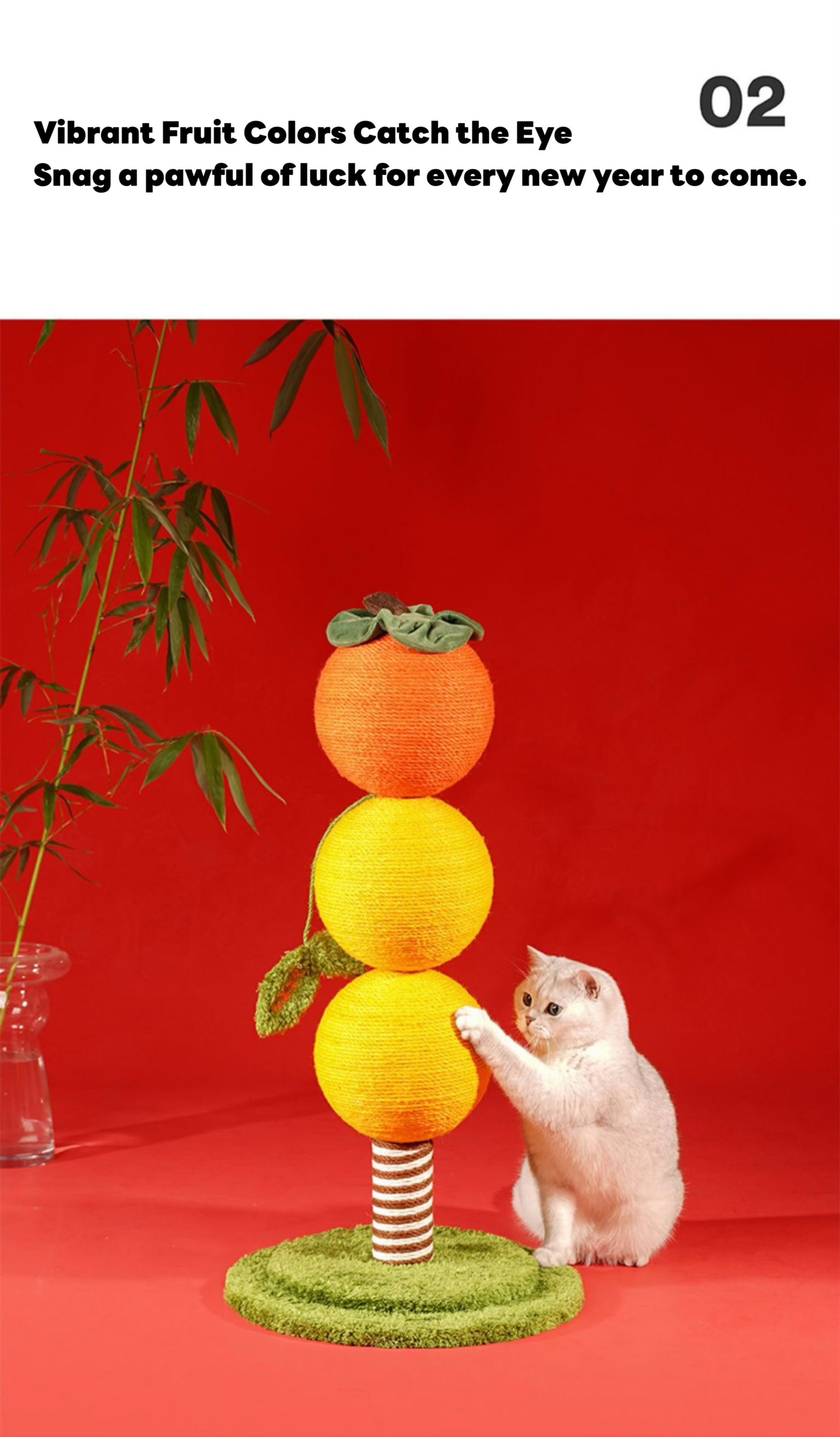 ZEZE Fruit-Shaped Sisal Cat Scratching Post